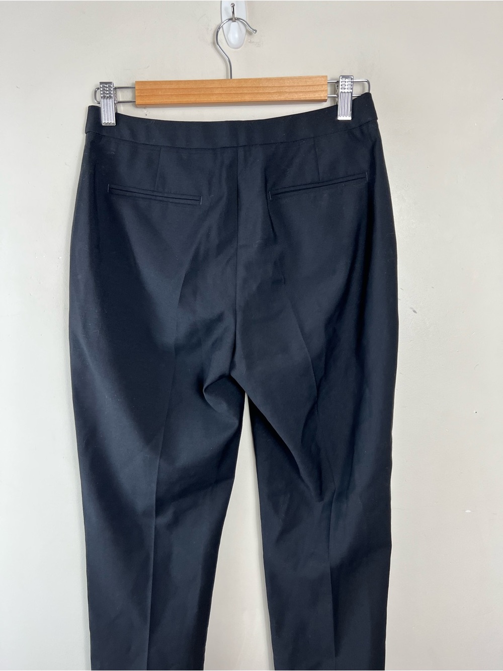 Reiss Women’s Wool Blend Black Trouser Pants Size 4 Career Office Mid Rise - Picture 6 of 12